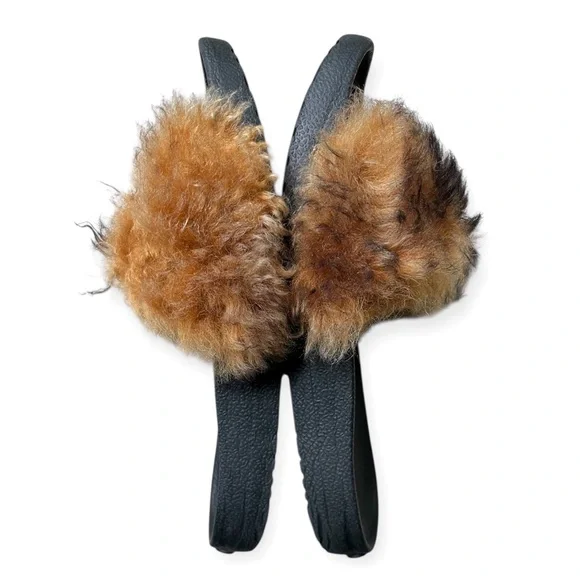 UGG Royale Camel Toscana Fur Fluffie Slide Slippers, sz 8 - Picture 4 of 11